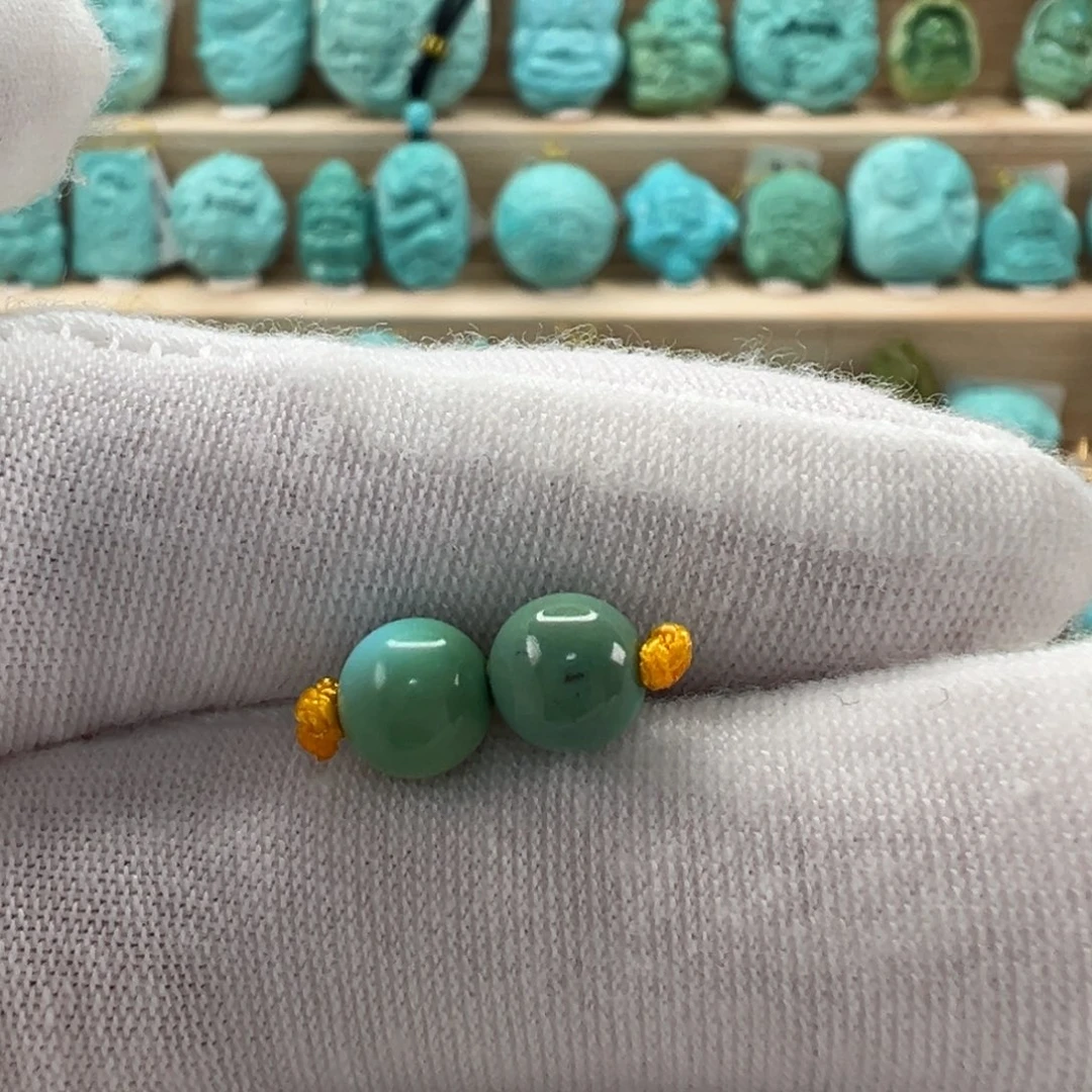 未镶嵌绿松石圆珠6.3mm