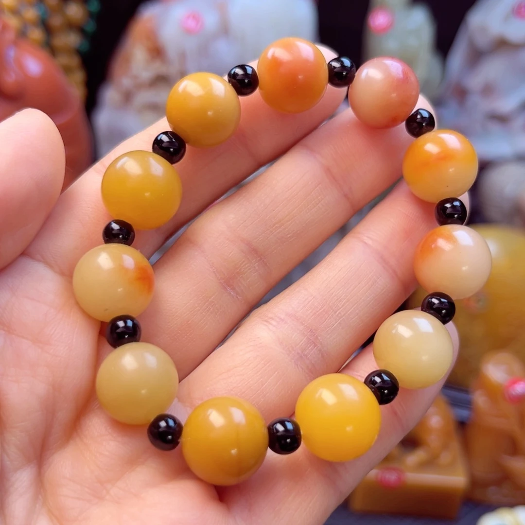 寿山石芙蓉石手链