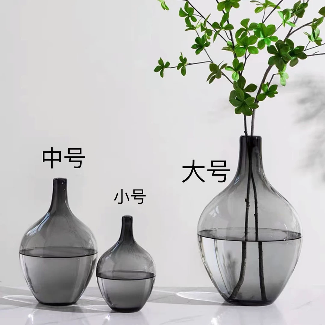 透明玻璃大口径花瓶直筒大肚水培插花专用瓶简约