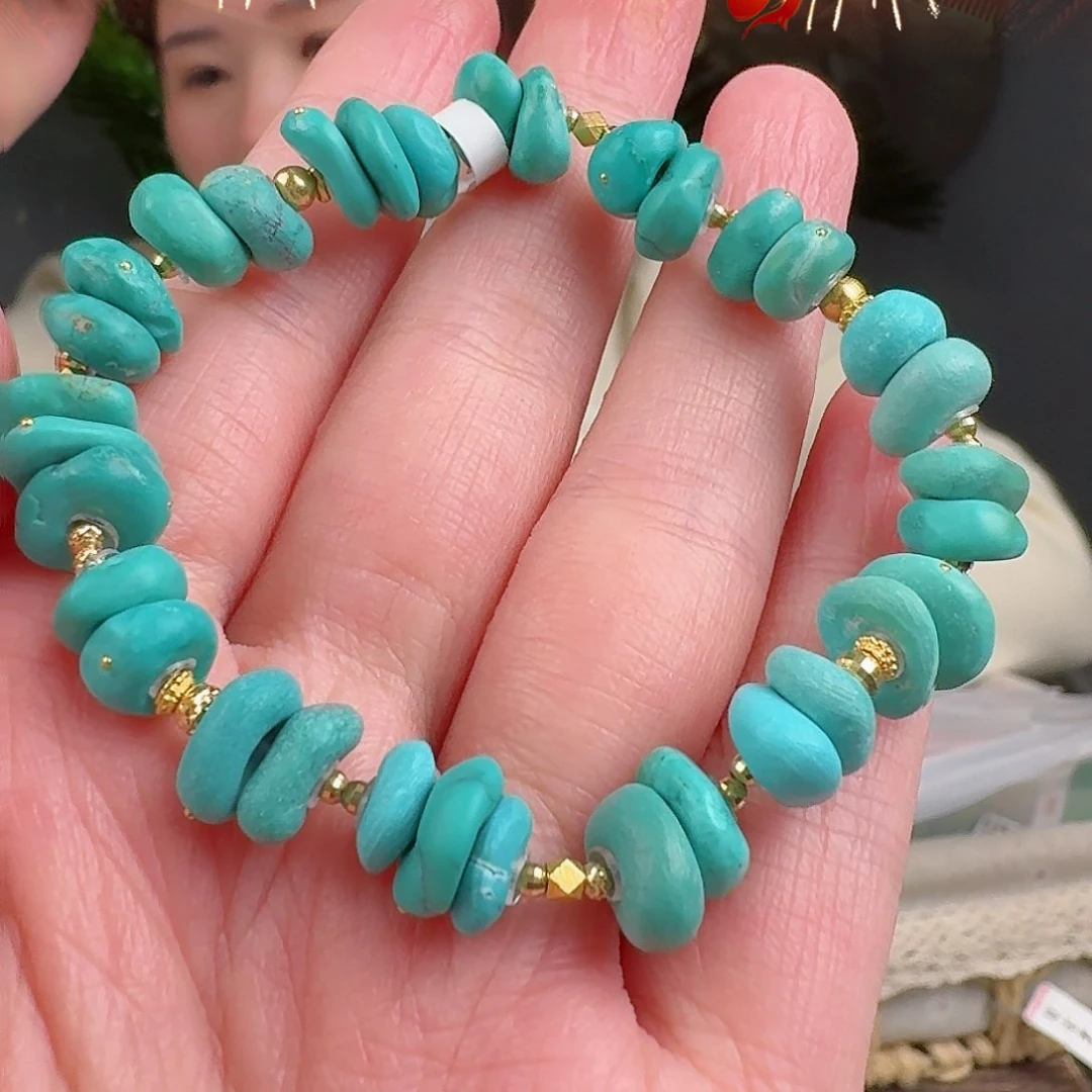 绿松石珠宝奇石18K金镶嵌