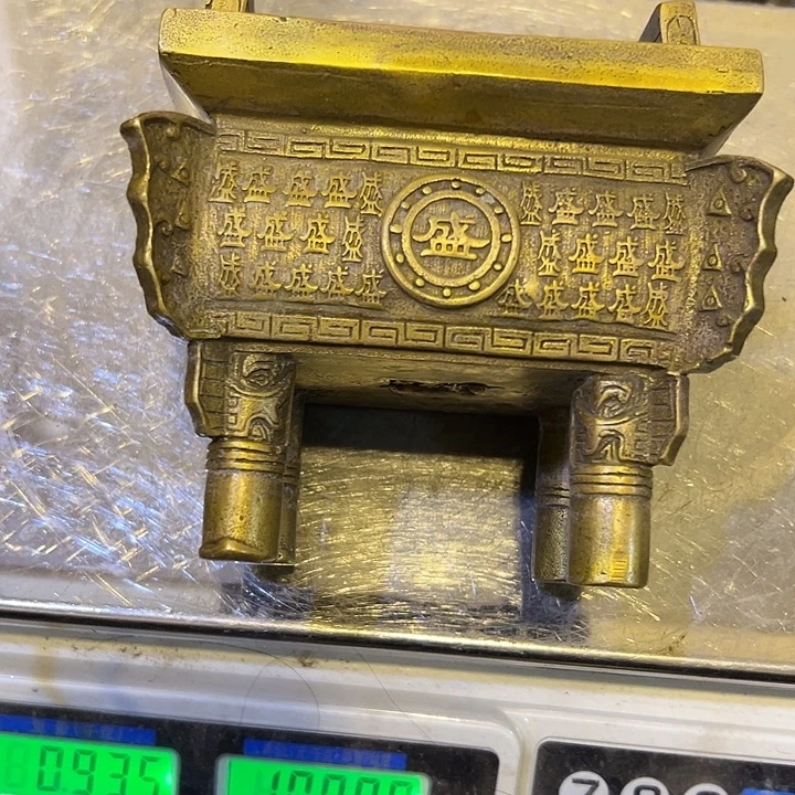 结***缘黄铜摆件，文房工艺品摆件