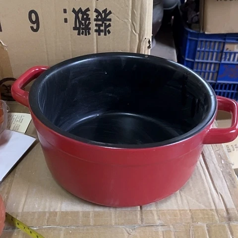 微瑕，明火，口径22厘米，高度10无盖，327变形