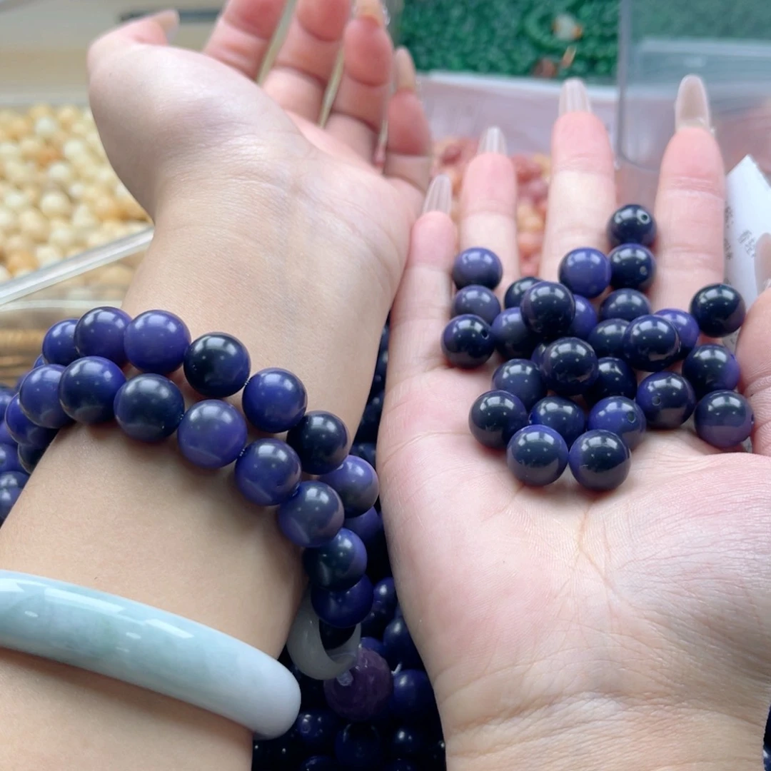 白玉菩提吊坠q12mm120颗。双色飘花