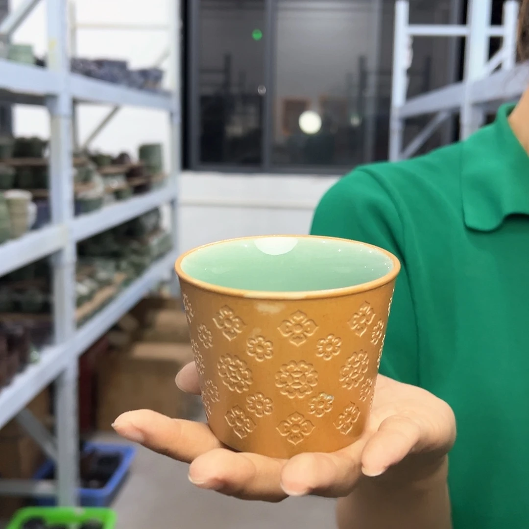 龙泉云间青瓷小米茶器