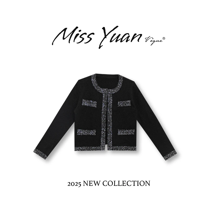 M.Y媛总 2025春季新款针织开衫小众设计轻奢休闲外套1LY1006