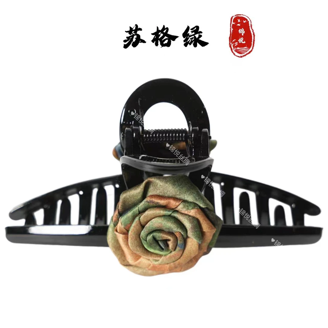 【苏格绿】新中式轻奢高定手工发夹（A736）