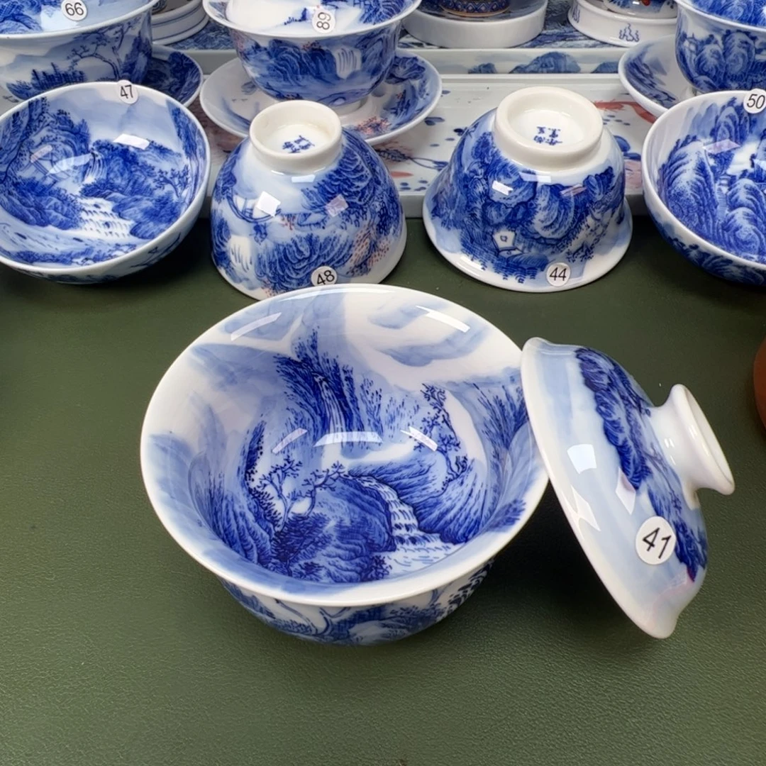 景德镇纯手工纯手绘茶具木木41