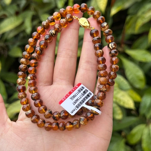 XX40抚顺琥珀（猪油蜜）项链6.8mm