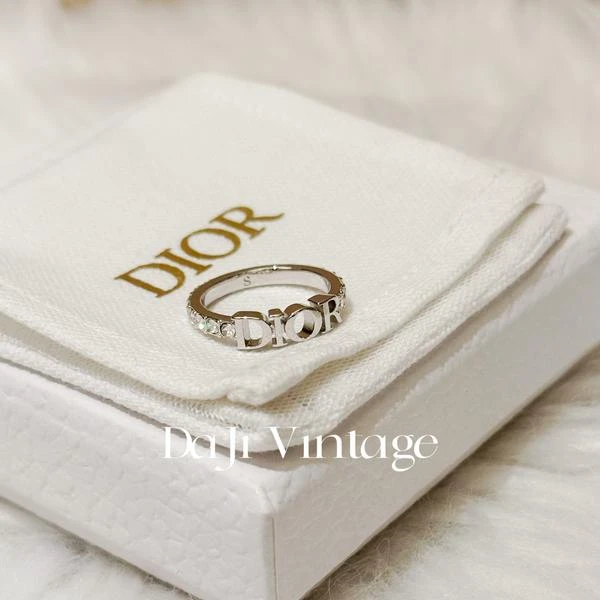 大吉中古/Dior迪奥银色带钻戒指