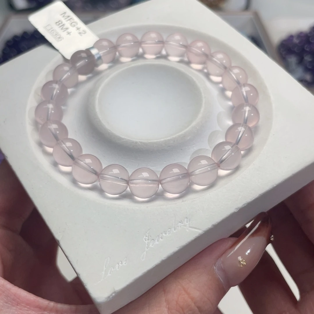 未镶嵌手链水晶8mm粉水晶