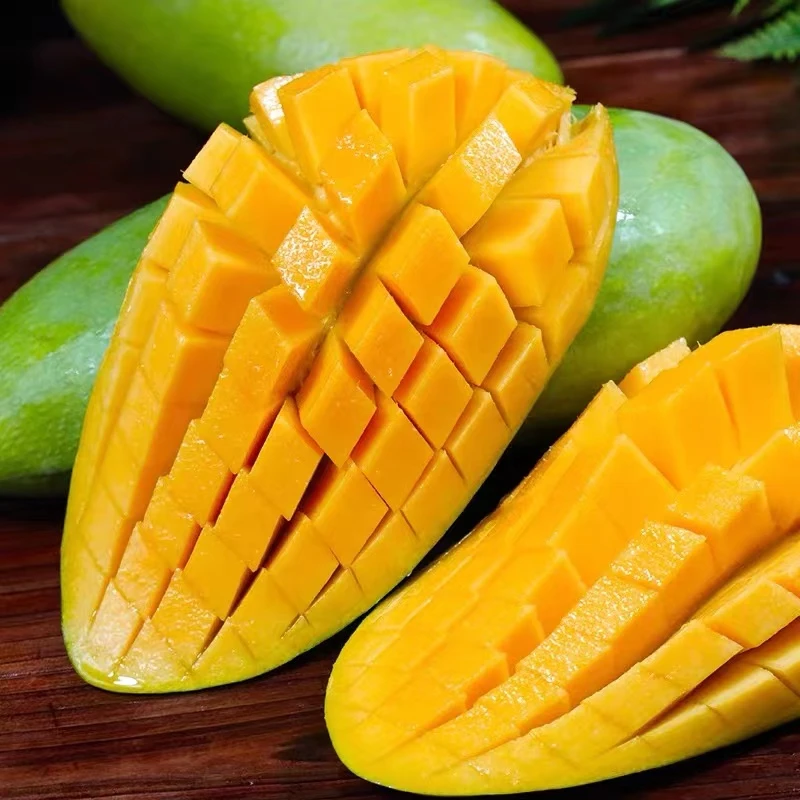 广西青皮金煌芒百色芒果新鲜应季水果甜心芒大青芒果放软食用