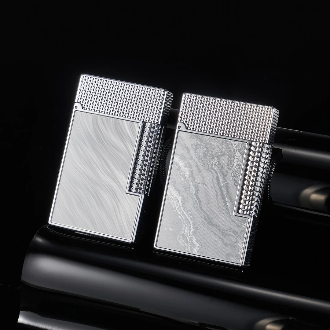 TSHOMX【丝绸】创意3D幻彩侧滑充气纯铜朗声打火机送男生的生日礼物