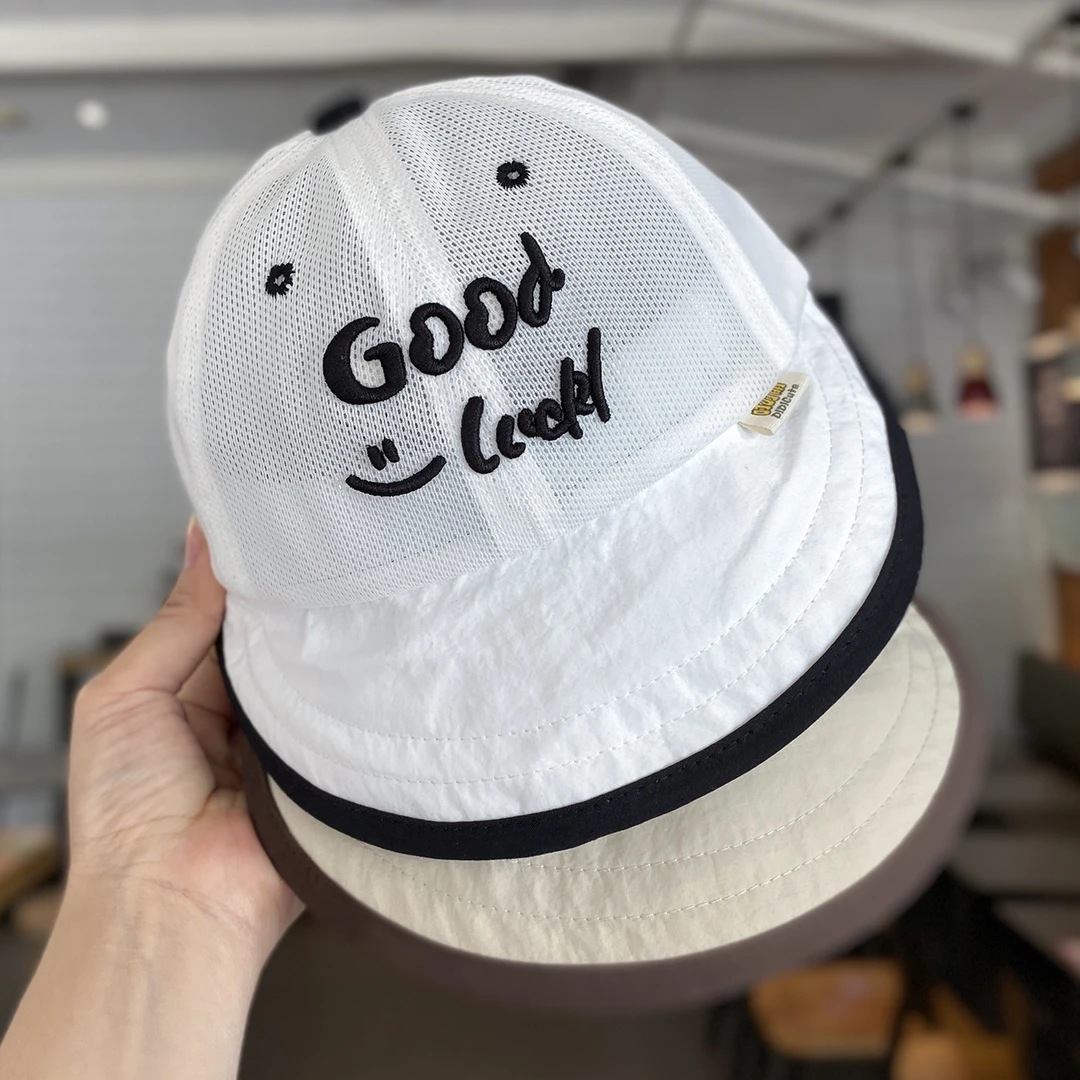 【小布丁】儿童帽子夏季网眼透气大檐鸭舌帽男孩宝宝遮阳防晒帽户外