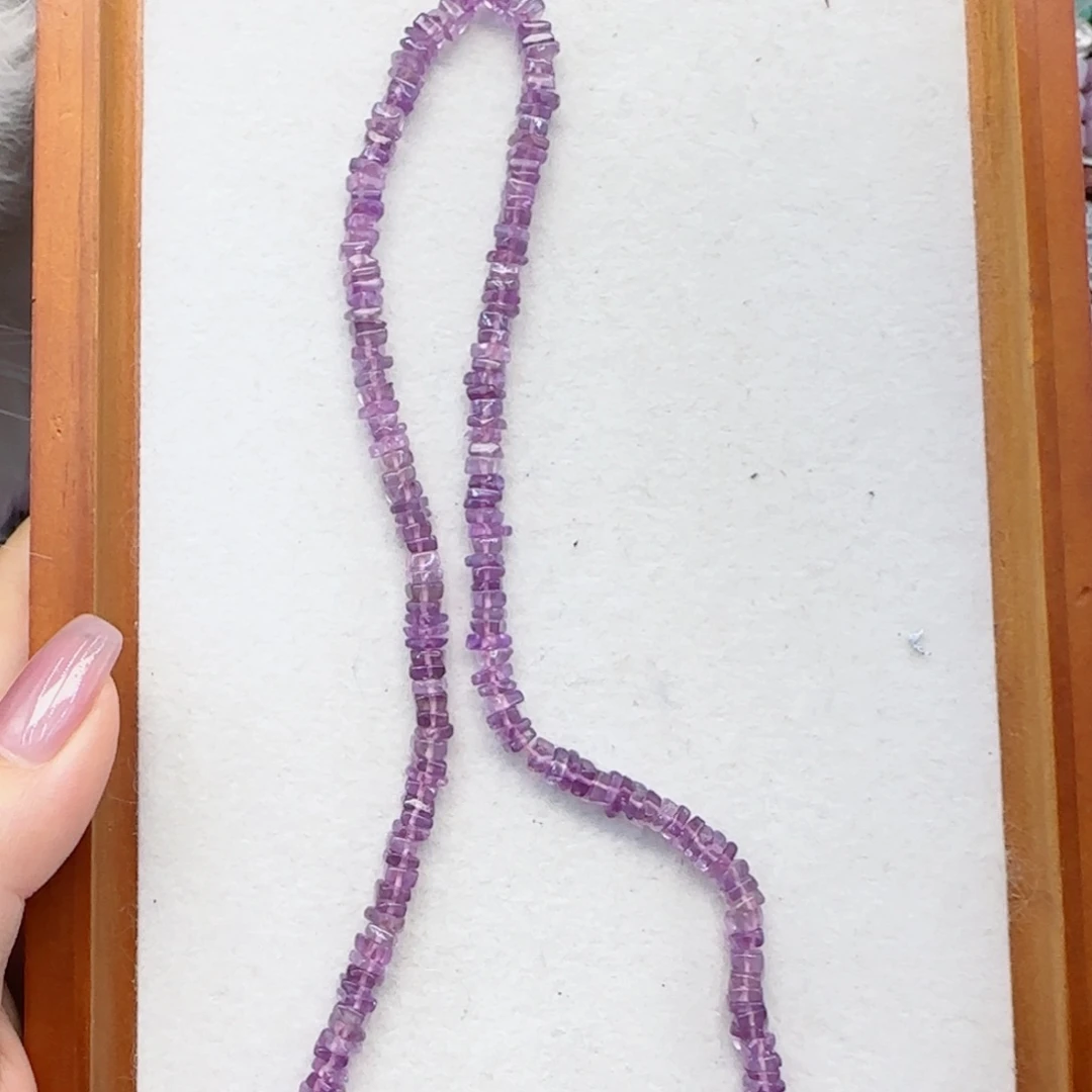 玛瑙/玉髓未镶嵌珠宝半成品紫水晶手工方片一条