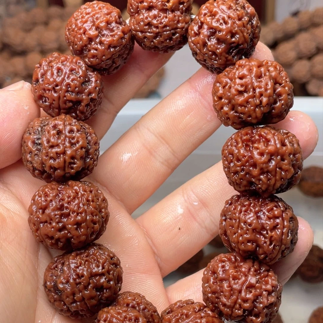 金刚菩提手串24mm一颗带黄秒沉高密度铁籽