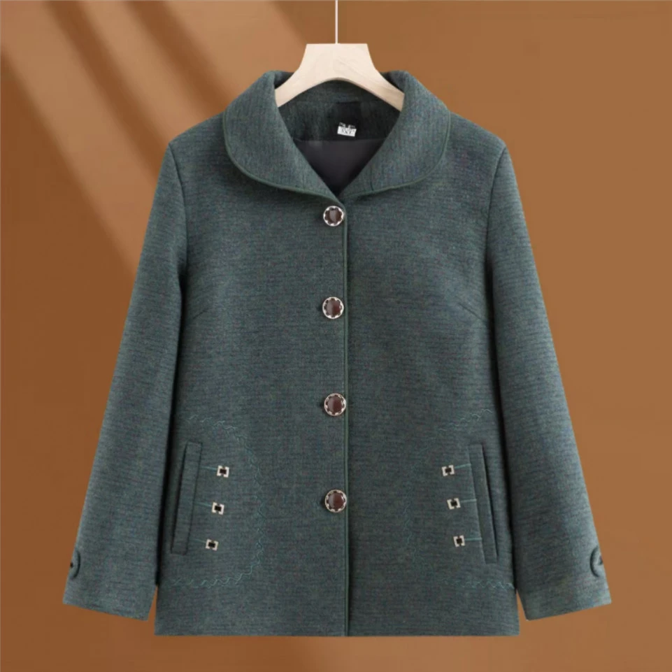 11797-新款妈妈秋冬外套洋气时尚大气中老年女装外套【六楼东】