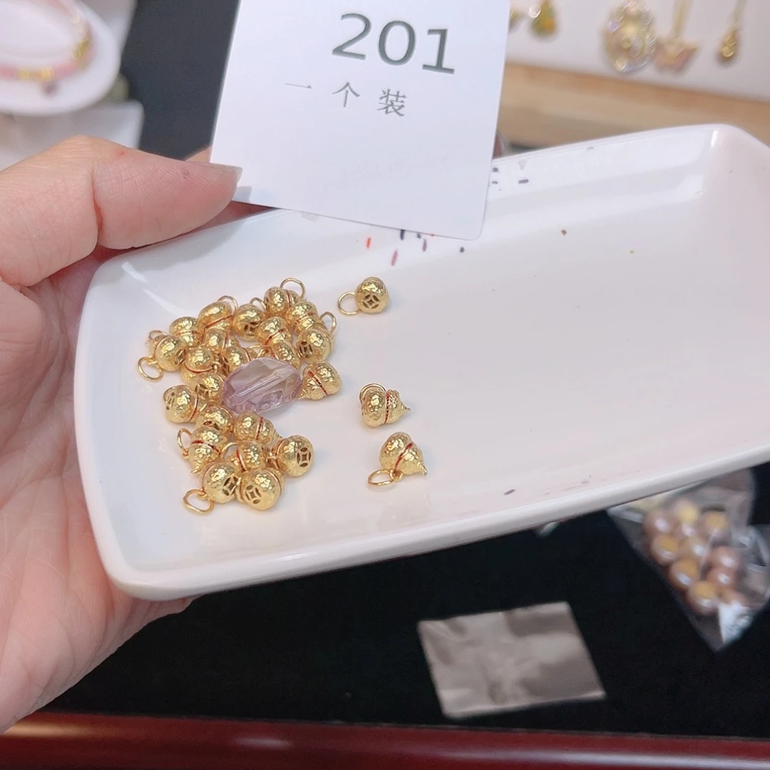 紫晶珠宝半成品银S925镀金镶嵌201