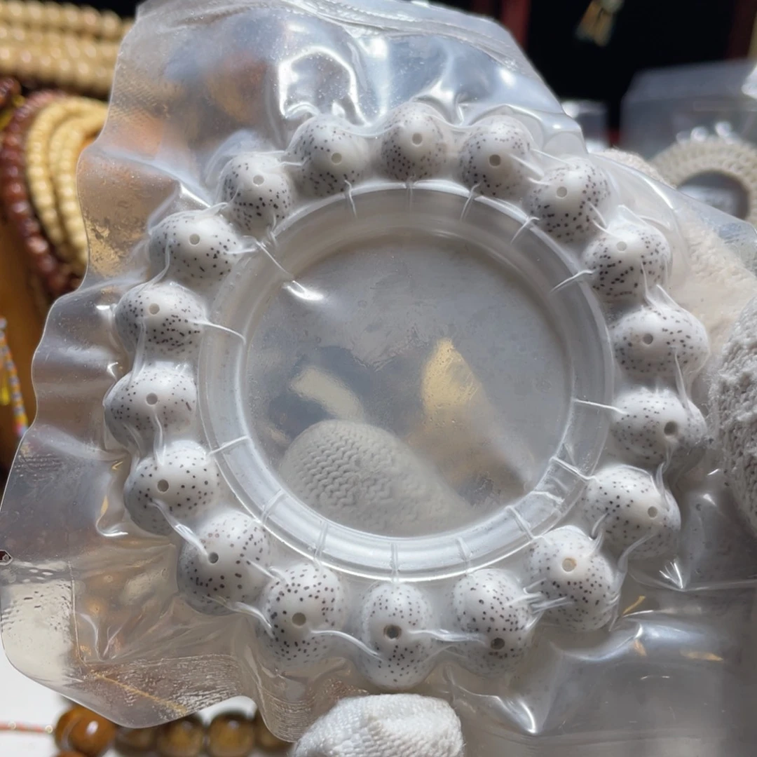 星月菩提手串14.5正月苹果珠脱脂顺白