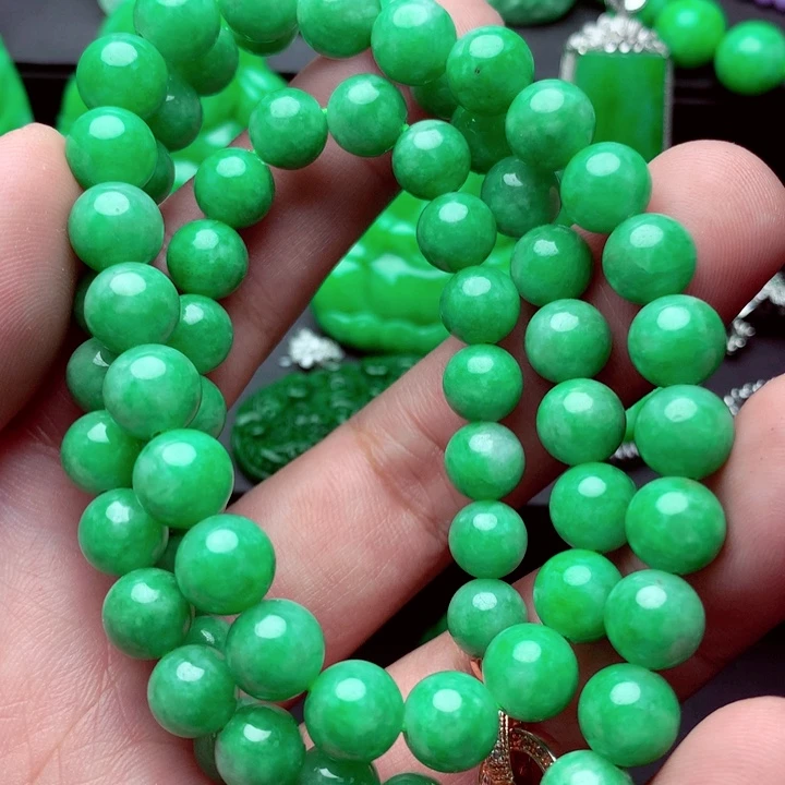 翡翠未镶嵌毛衣链