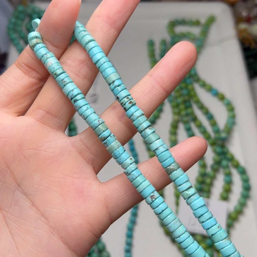 玛瑙/玉髓合金珠宝半成品W97。6mm浅蓝隔片一条