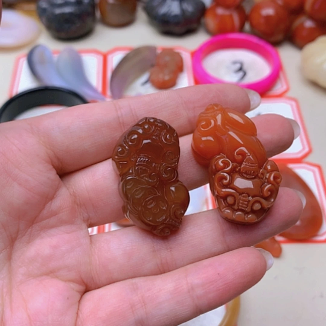【闪购商品】未镶嵌玛瑙/玉髓珠宝半成品秋***叶
