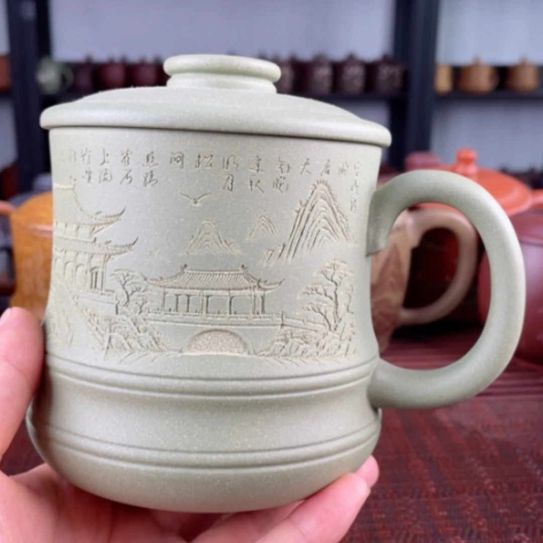 【闪购商品】茶杯紫砂宜兴原矿紫砂盖杯