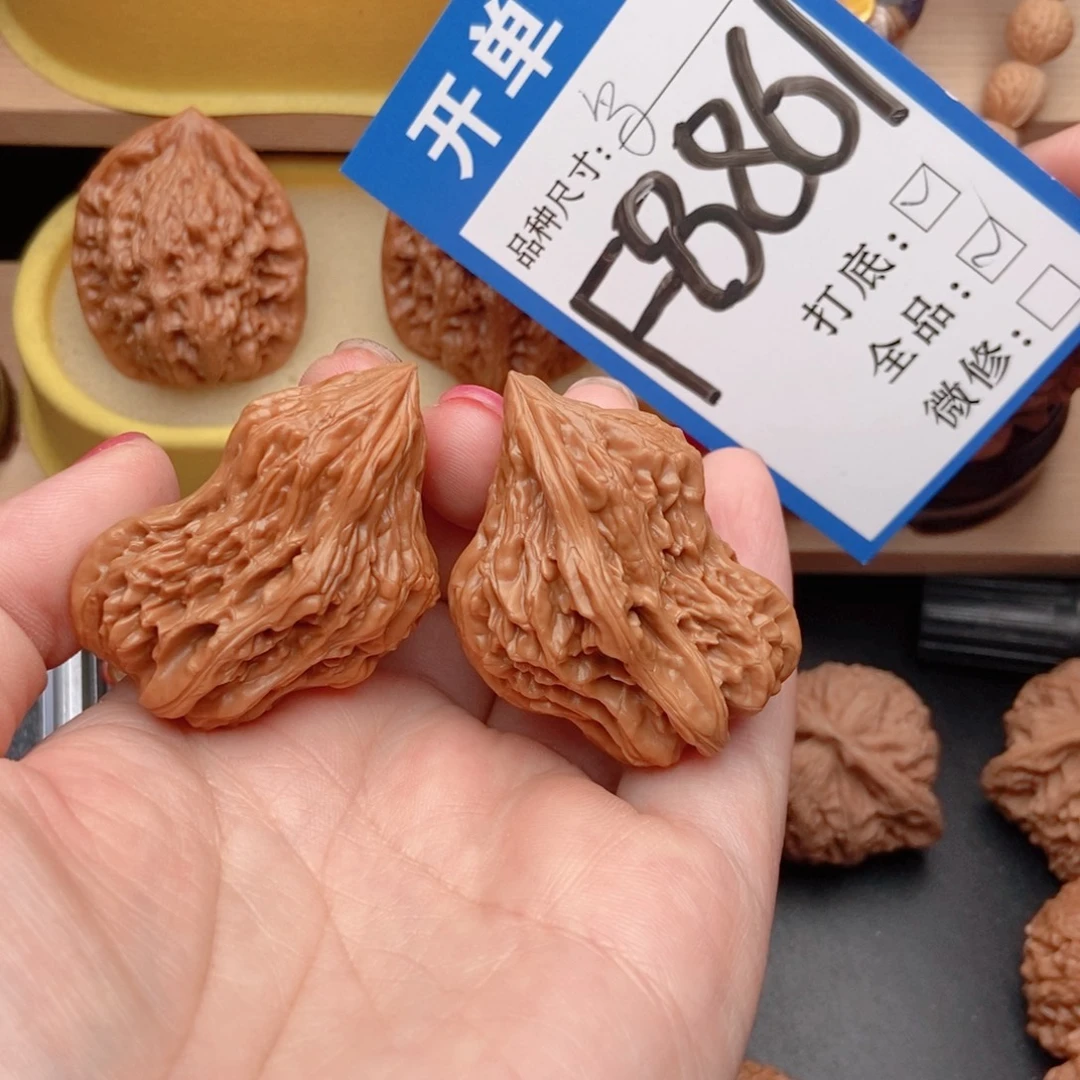 桃核吊坠核桃虎头鸟宝