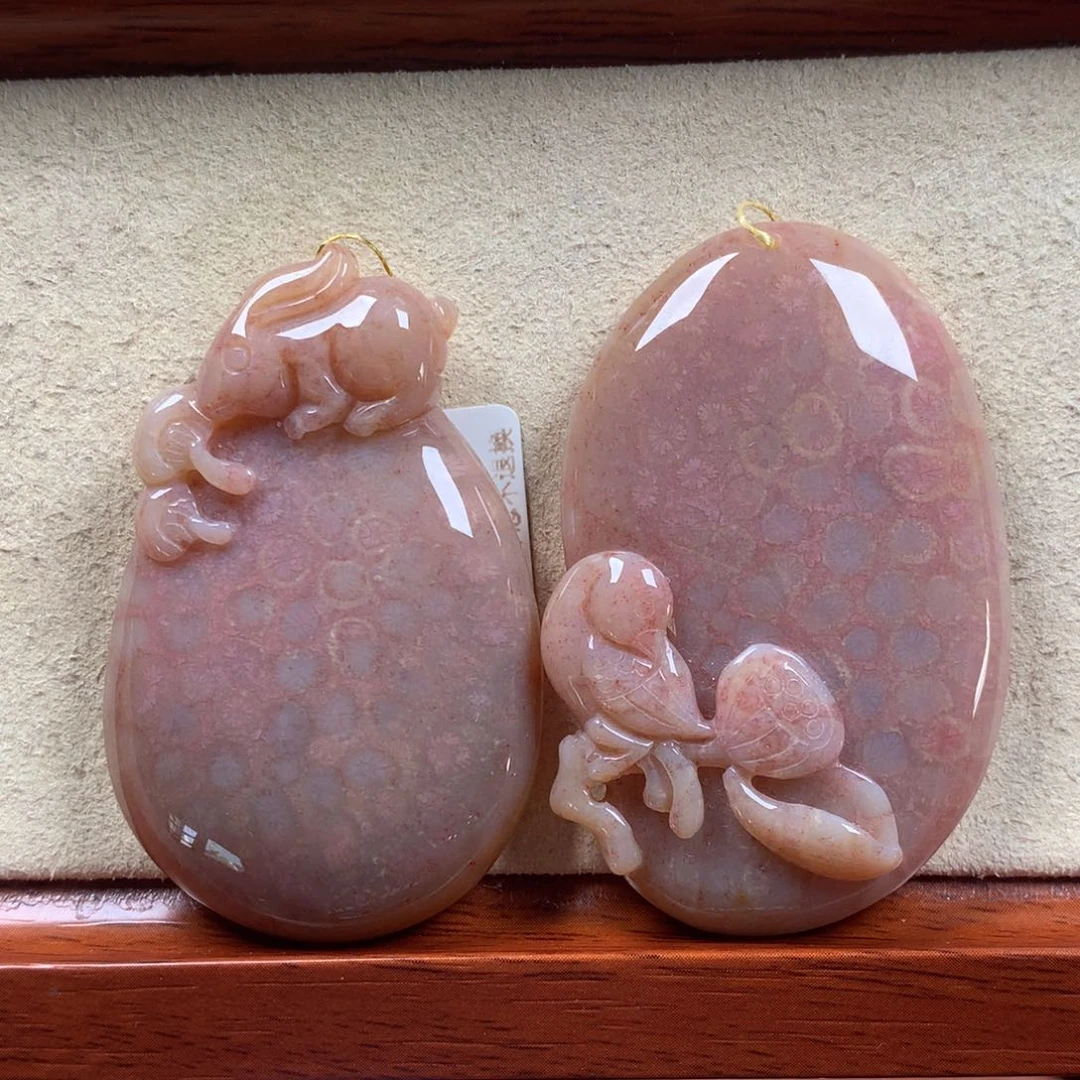 未镶嵌漏300/个，可挑。06硅化珊瑚（珊瑚玉）