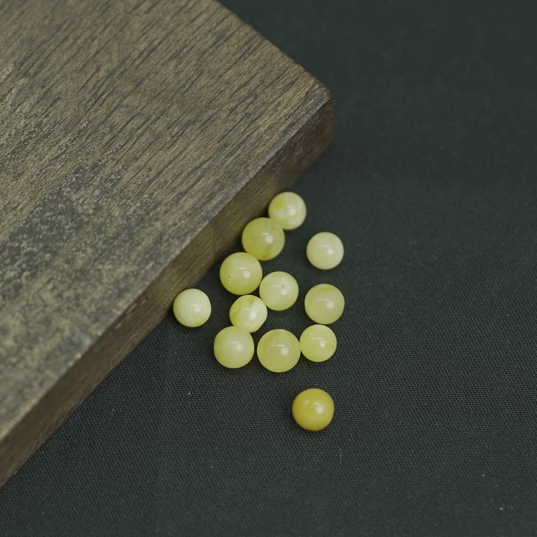 【发2个】6MM+蜜蜡散珠DIY文玩珠宝HP14