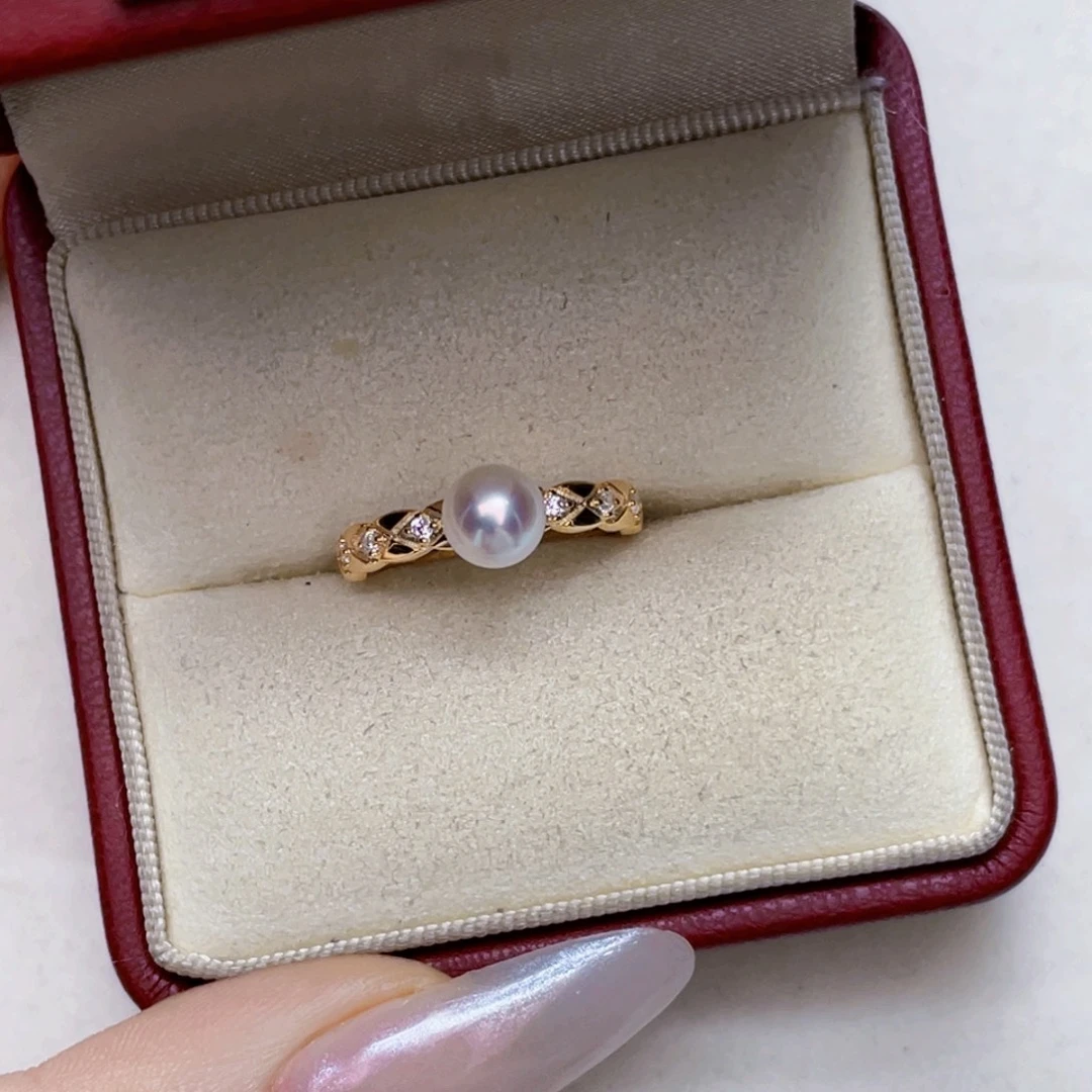 芹***又银S925镶嵌戒指海水珍珠