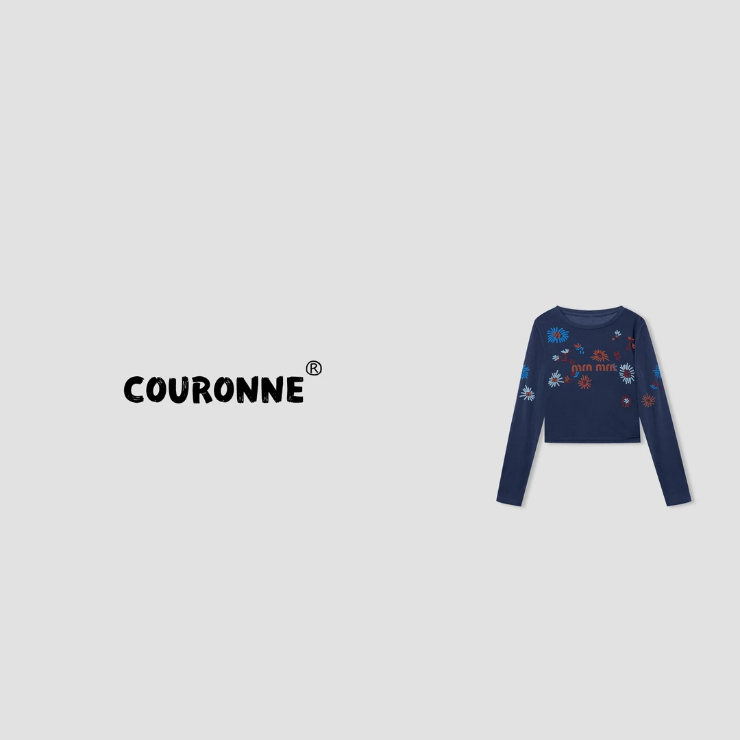 【桐桐】-潮牌设计感百搭时尚修身显瘦百搭圆领上衣33304