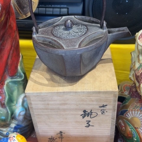 蜜安罐瓷香炉锡茶则