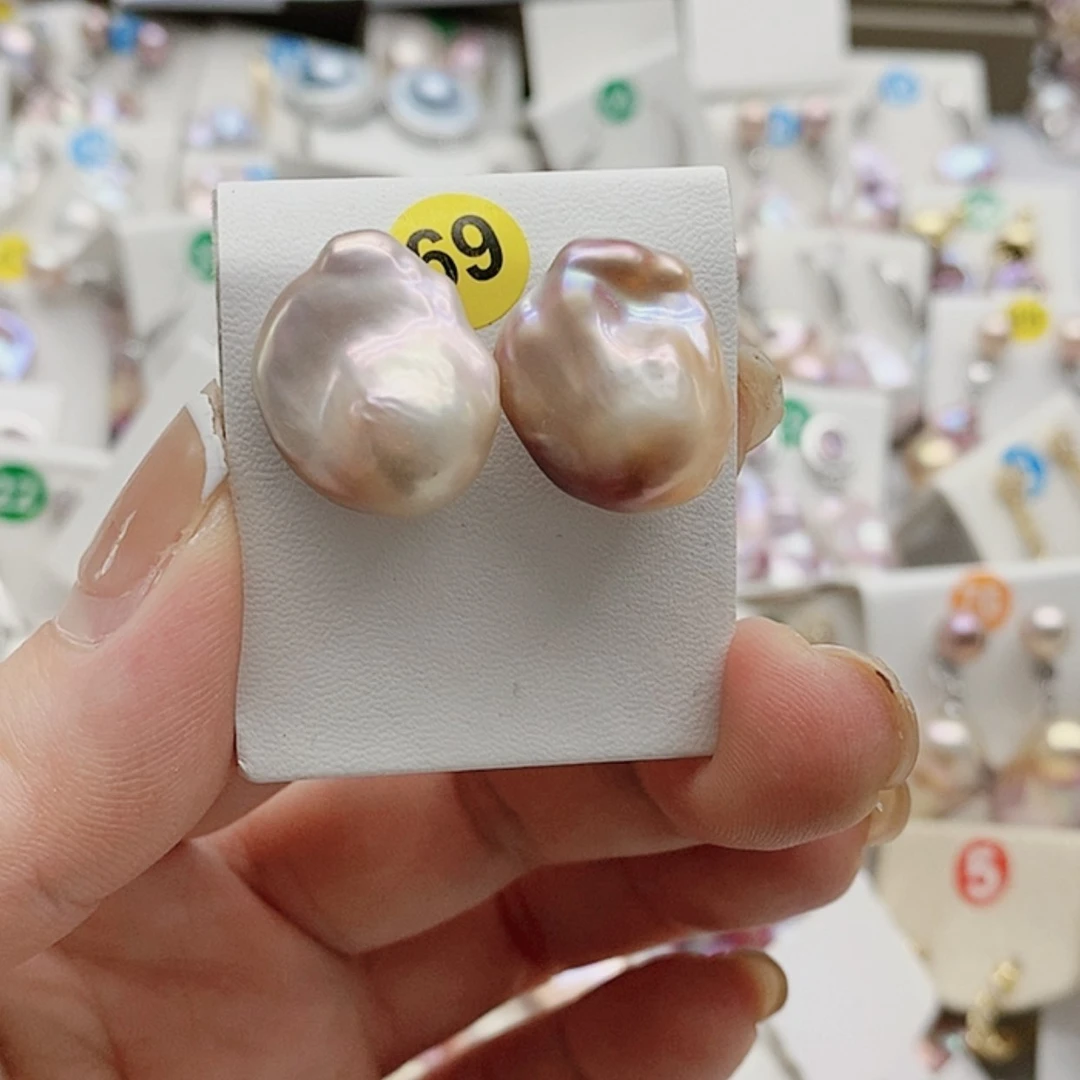 【闪购商品】银S925镶嵌淡水珍珠耳饰