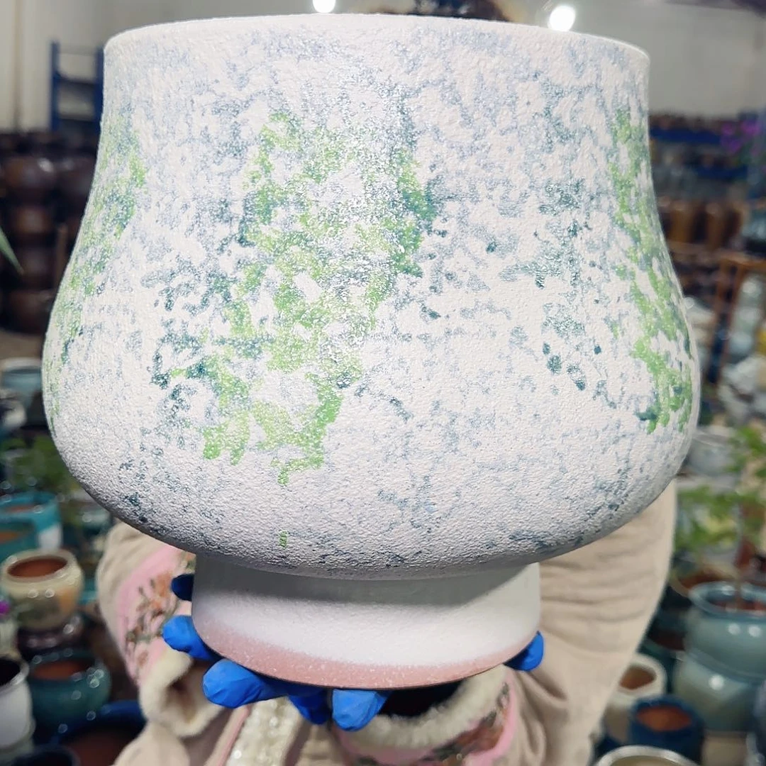 紫砂花盆高25口22