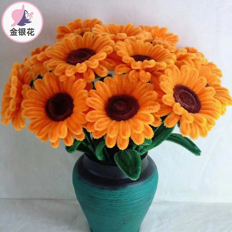 扭扭棒向日葵手工diy材料包制作加密特密1007#