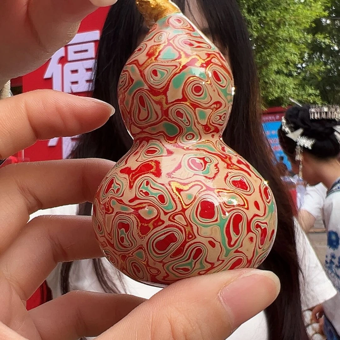 梵菜犀皮大漆葫芦