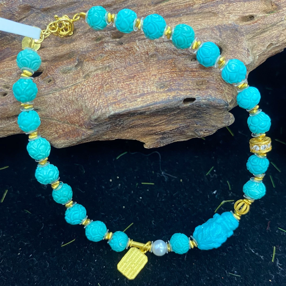 18k绿松diy手串【小北质检】ZJH236Z17多样性发一