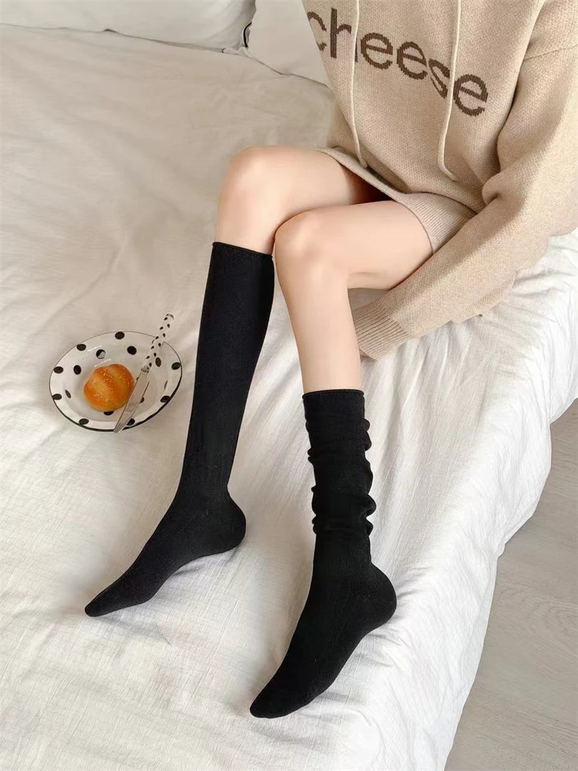 堆堆款镂空袜少女风显瘦百搭春夏薄款透气小腿袜柔软舒适
