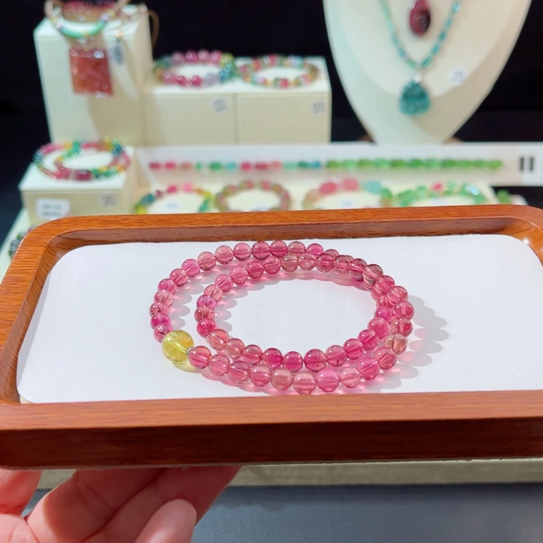 碧玺18K金镶嵌手串手串