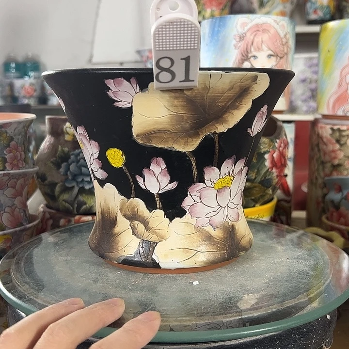 半***半满38包邮 景德镇幸运花盆