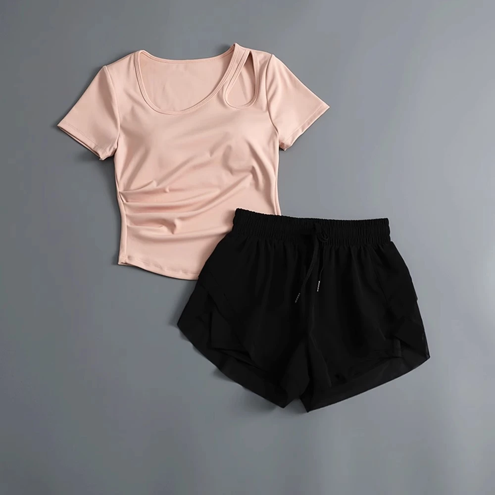 瑜伽服套装女夏季晨跑步修身运动服新款高级感专业训练速干健身服