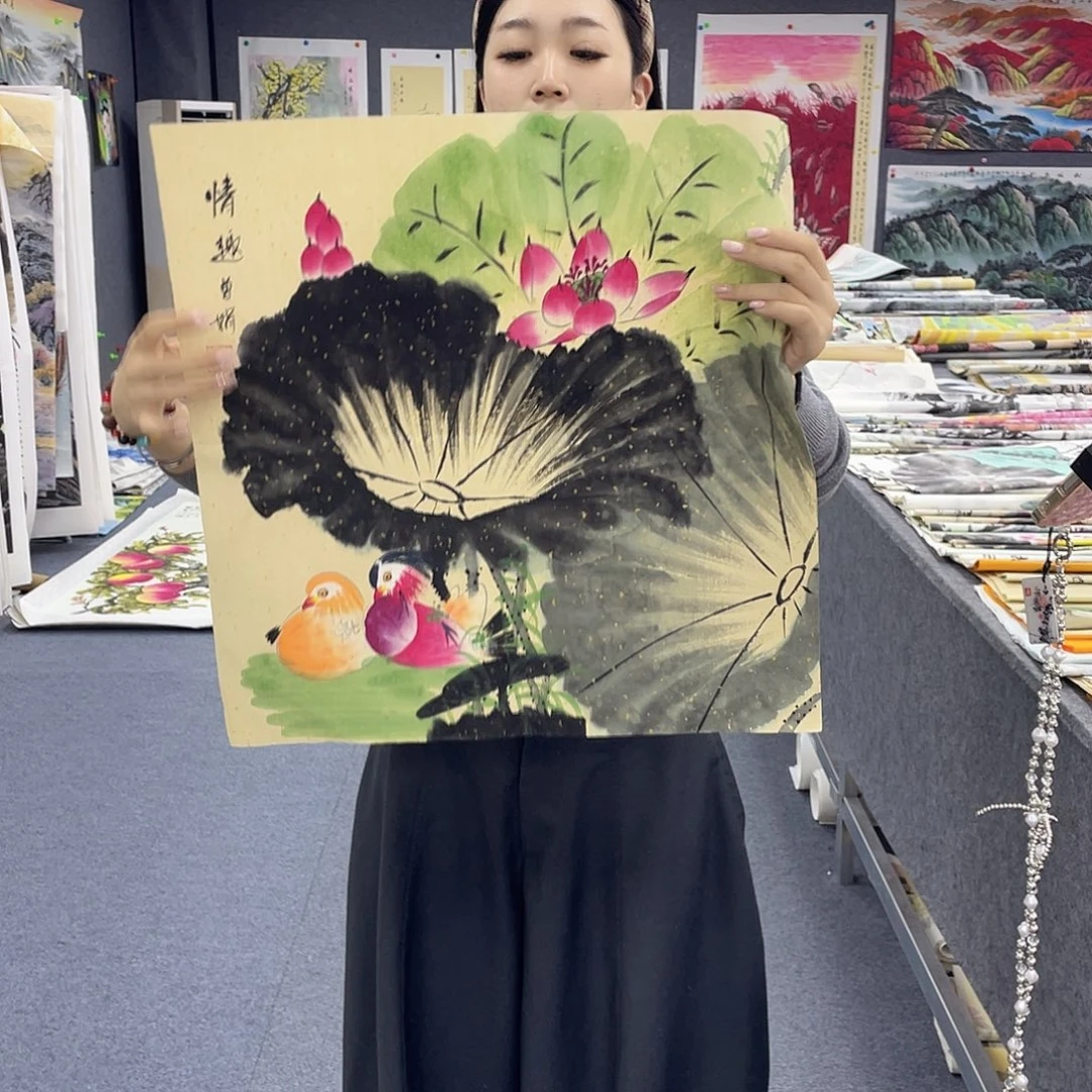 国画作品小姐姐放漏…