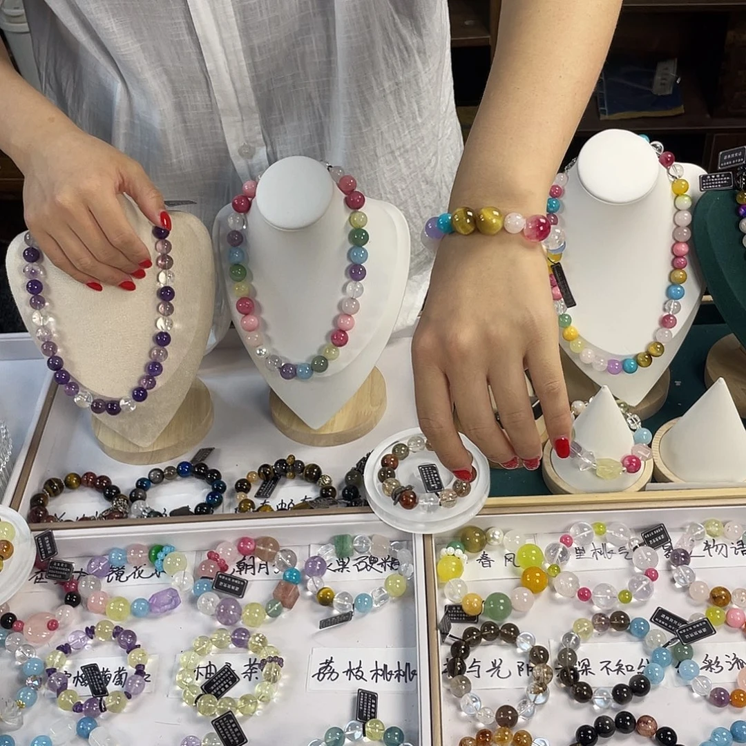 银S925镶嵌手链烟晶