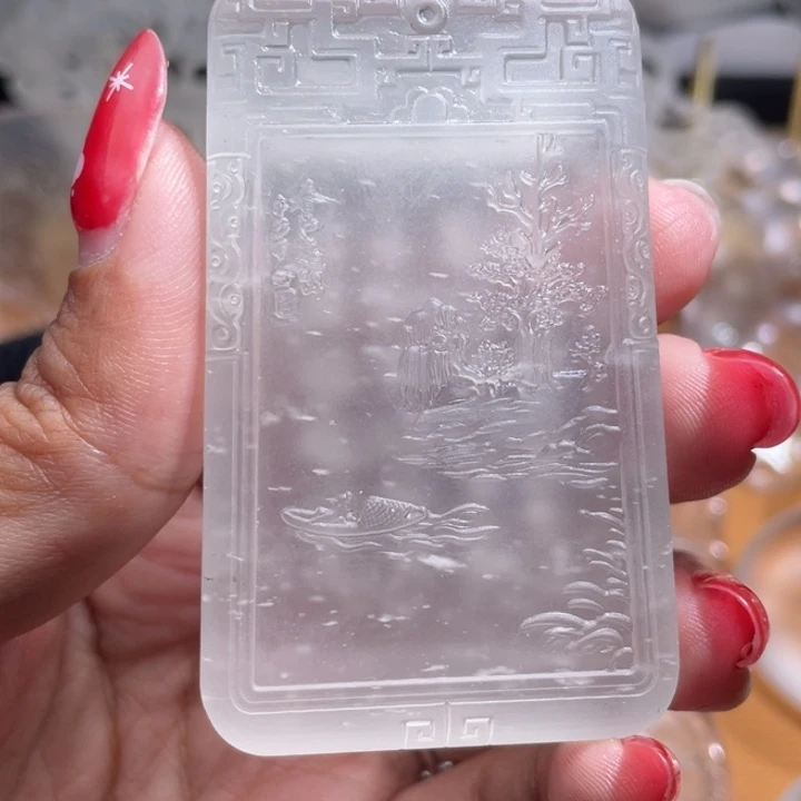 小***风定制石英质玉山水牌