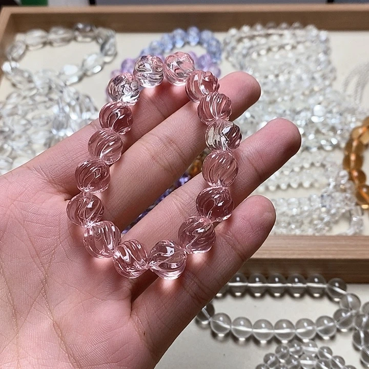 茉***茶非金属无卡12mm粉盈石
