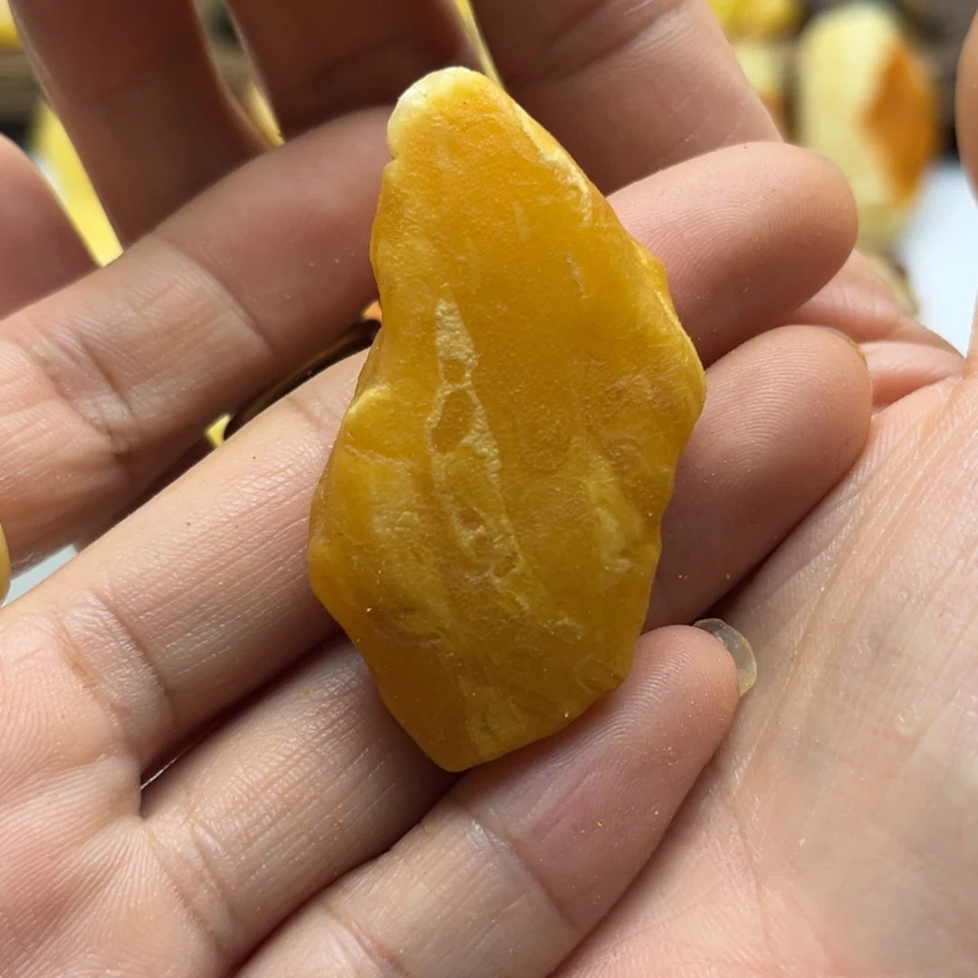 定制琥珀未镶嵌蜜蜡定制打孔吊坠