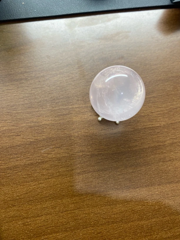 天然水晶球粉色卡28A054