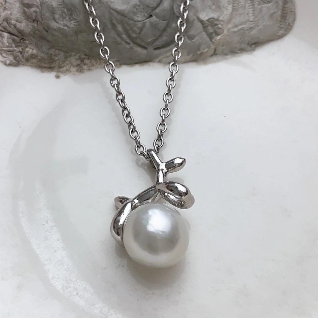 颈饰银S925镶嵌海水珍珠