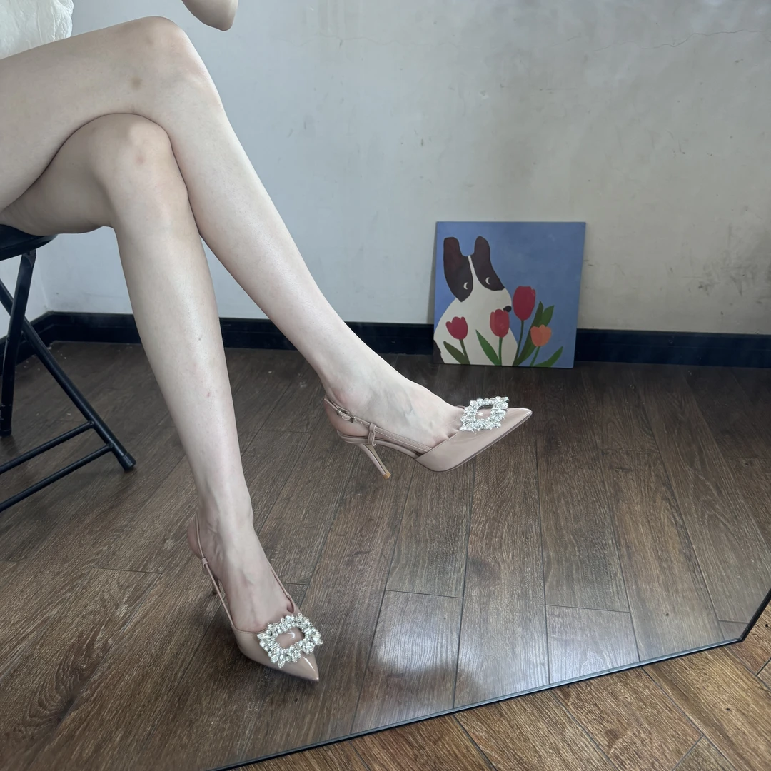 2025爆款洋气百搭气质职场高跟鞋女不累脚高级感女鞋女士单鞋裸色