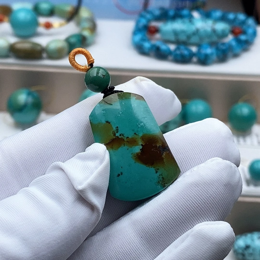 绿松石未镶嵌无事牌